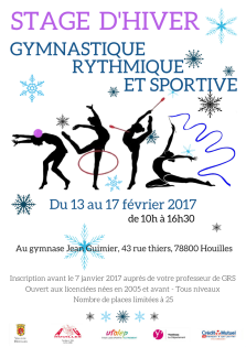 AFFICHE STAGE D'HIVER 2017 - AGH